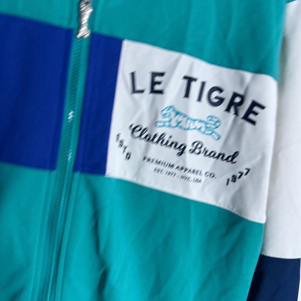 LE TIGRE Clothing Brand‎ Colorblock Track Jacket Zip Up Athletic Mens XL - Picture 3 of 6